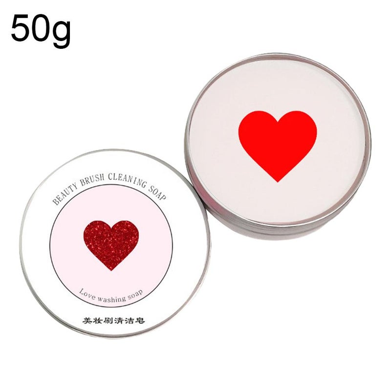 Heart-shaped makeup brush cleaning soap, silicone pad makeup sponge care and cleaning soap, handmade soap